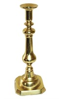 a large heavy Harvin brass candlestick