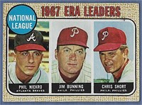 1968 Topps #7 ERA Leaders Phil Niekro Jim Bunning