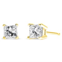 10k Gold .75ct Diamond Solitaire Earrings