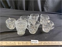 Bunch of Creamer Cups - Clear Glass Star of David