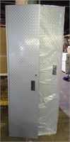 (JL) Pair Of (2) Diamond Plated Aluminum Doors