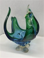 Lorraine (Montreal) Art Glass Bird Vase - Blue &