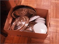Silverplate hollowware including trays