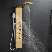 OUGOO Gold Shower Panel Tower
