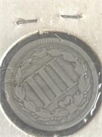 1865 THREE CENT COIN