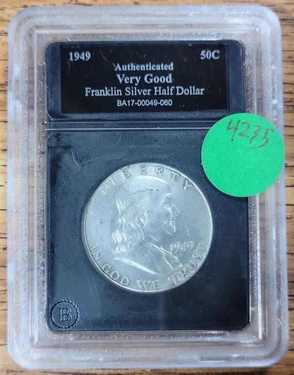 SLABBED 1949-D FRANKLIN HALF DOLLAR