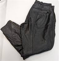 Black European Leather Pants