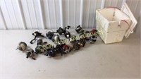 ASSORTED fishing reels and cooler