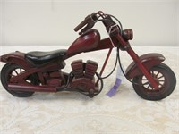 Reddish wood model motorcycle