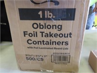 Oblong takeout containers box.
