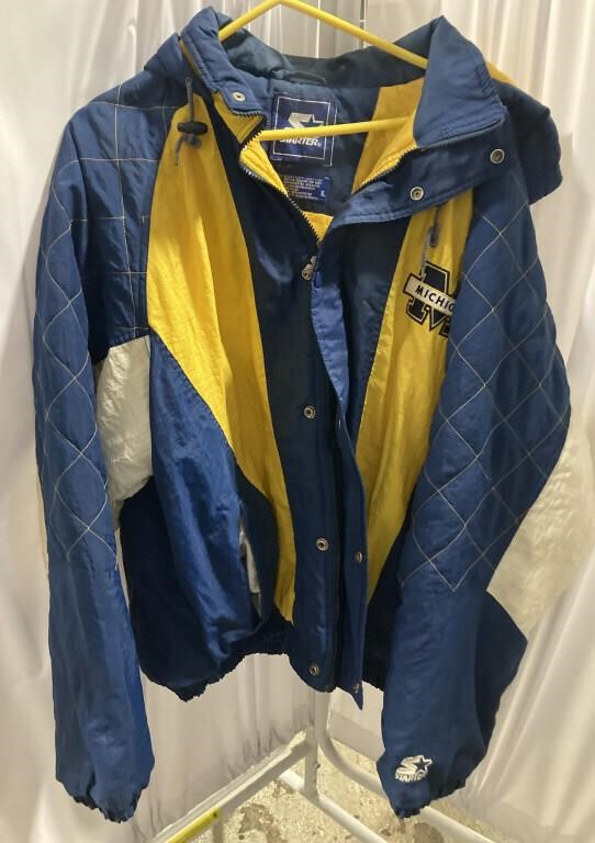 (S) Michigan Starter XL hooded jacket