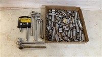 Box of 3/8in Dr Sockets, Ratchets
