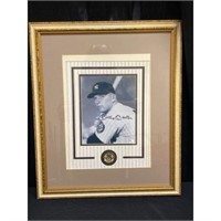 Mickey Mantle Signed 8x10 Piece With Gai Coa