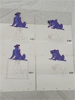 CRO 4 Original Cel Paintings & 4 Sketches