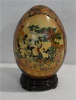 Satsuma Hand Painted Egg & Stand