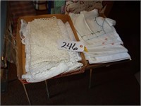 Assorted Towels, Doilies, Tablecloths