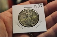 1937 SILVER STANDING LIBERTY HALF DOLLAR