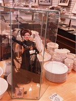Just Her Style doll in glass case; case is 22"