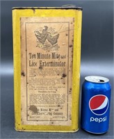 Antique Ten Minute Mite & Lice Exterminator Tin