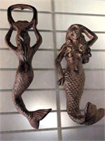 CAST MERMAID BOTTLE OPENER, AND HOLDER