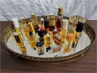 Designer Perfumes and Vanity Mirror Tray