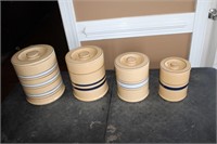 Mony stone yellow ware canister set