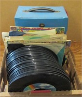 Box of Vintage 45 Records, Mixed Genre