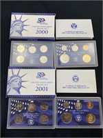 2000 & 2001 US Mint Proof Coin Sets