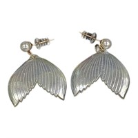 Unique Mermaid Tail Dangle Earrings