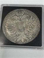 M THERESIA ARCHID AVST DUX BURG CO TYR 1780 COIN