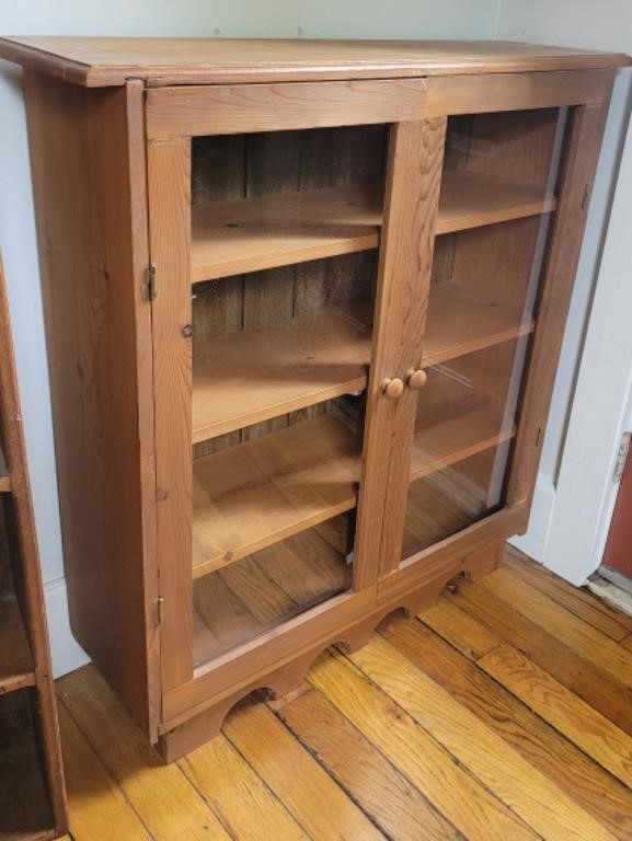 2 door bookcase - Aprx 10x36x39 tall