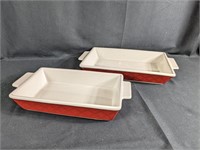(2) SCM Designs Stoneware Baking Dish