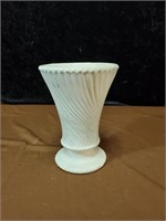 White swirl McCoy vase approx 7.5 inches tall