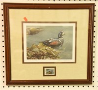 Framed 1988 Migratory Waterfowl stamp print