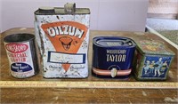 (4) Vintage Advertising Tins- Including Oilzum-