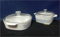 2 Corning Ware Bowls & Lids