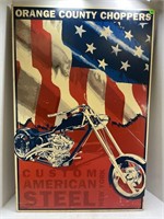 ORANGE COUNTY CHOPPERS SIGN - 34 1/2" X 23"