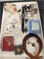 TRAY- 925, 800, SILVER AND MISC JEWELRY