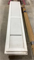 9-Plastic shutters-14 x 1 x75
One missing a