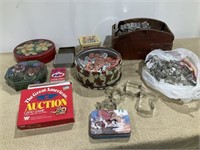 Metal decorative tins, cards, cookie cutters