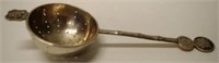 Antique Chinese export silver tea strainer