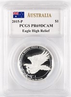 2015 Proof 1oz Silver Wedge-Tail  PCGS PR69 DCAM