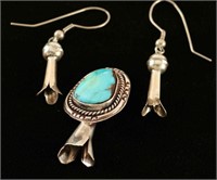 Sterling Silver Squash Blossom Set