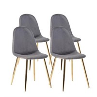 Grey Charlton Vintage Upholstered Side Chair X4