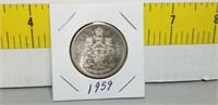 1959 Canada Silver 50 Cent