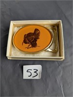 Vintage Von West Turkey Belt Buckle in Box