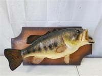 Bass on Plaque Fish Wall Mount Taxidermy