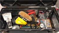 Tool box, auto buffer, and other tools, gauges,
