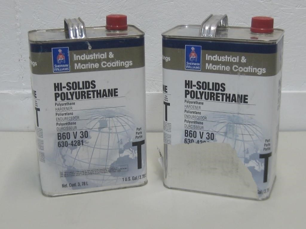 Two 1 Gallon Hi-Solid Polyurethane Cans