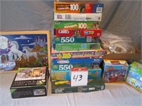 Lot of assorted puzzles, adult and children’s